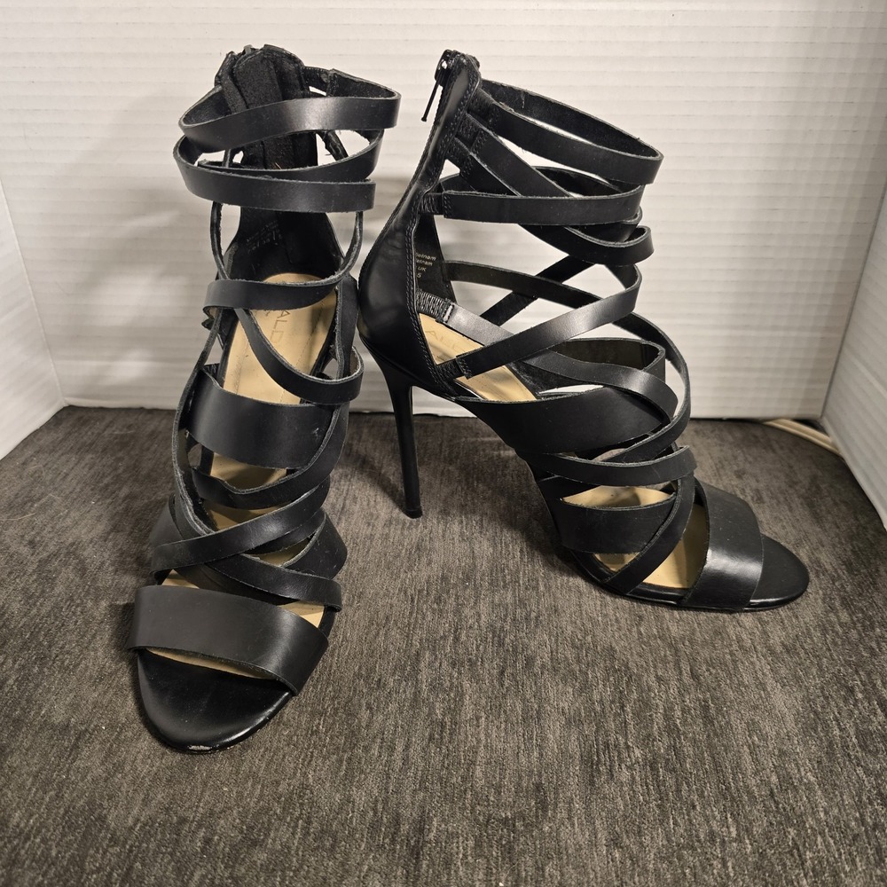Aldo Stiletto Heels Kelany Strappy Sandals Womens Size 7.5 Black